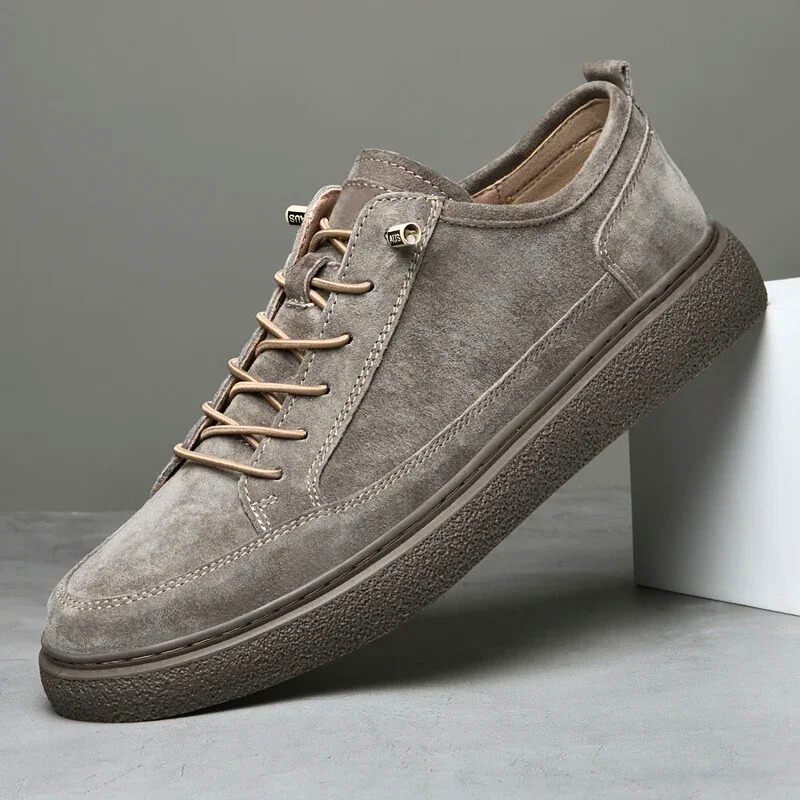Men's Leather Casual Trainers