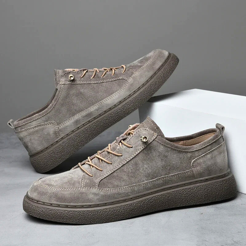 Men's Leather Casual Trainers