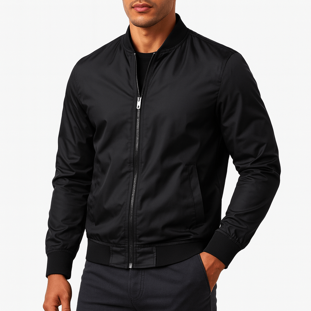 Cardiff™ | Ribbed Collar Bomber Jacket