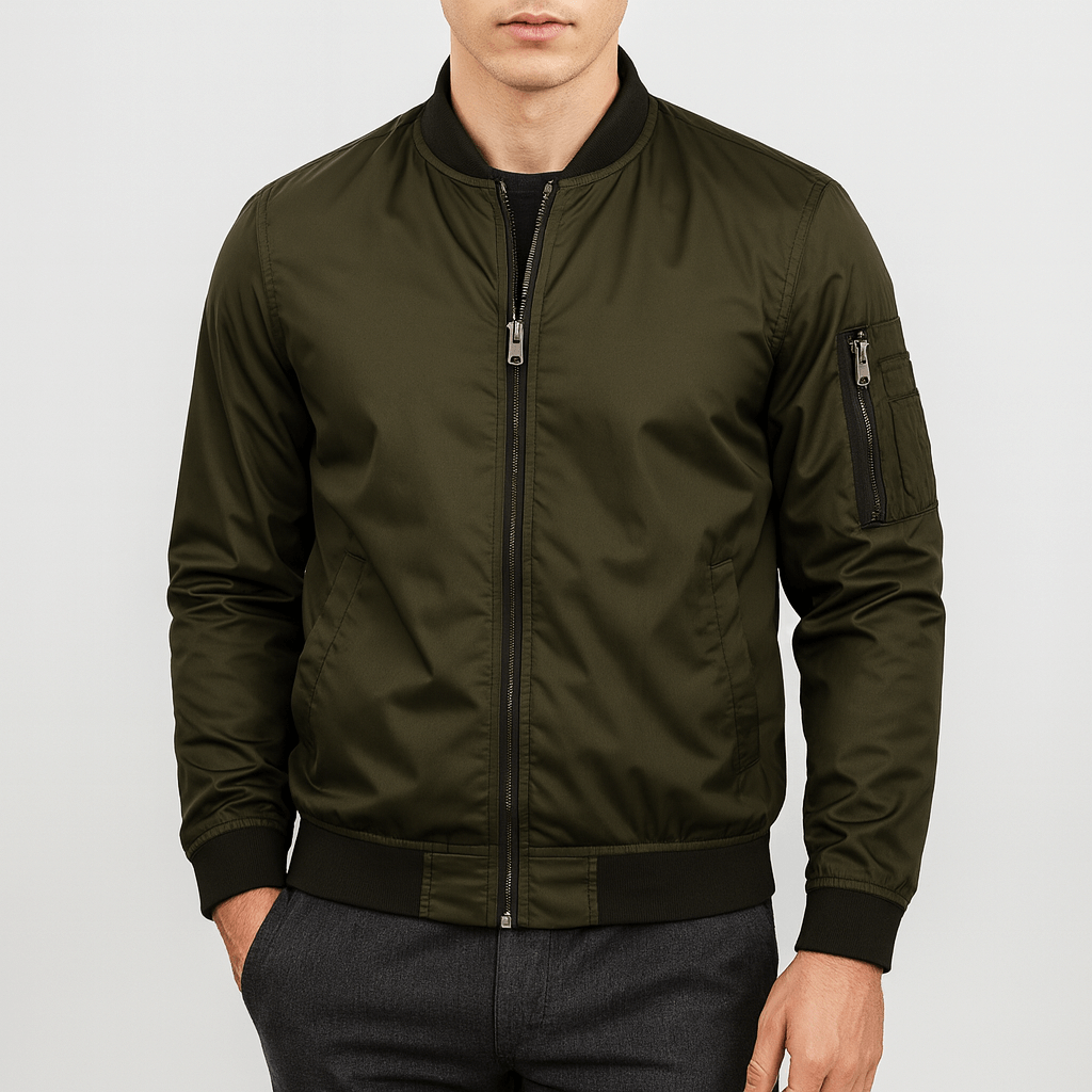 Cardiff™ | Ribbed Collar Bomber Jacket
