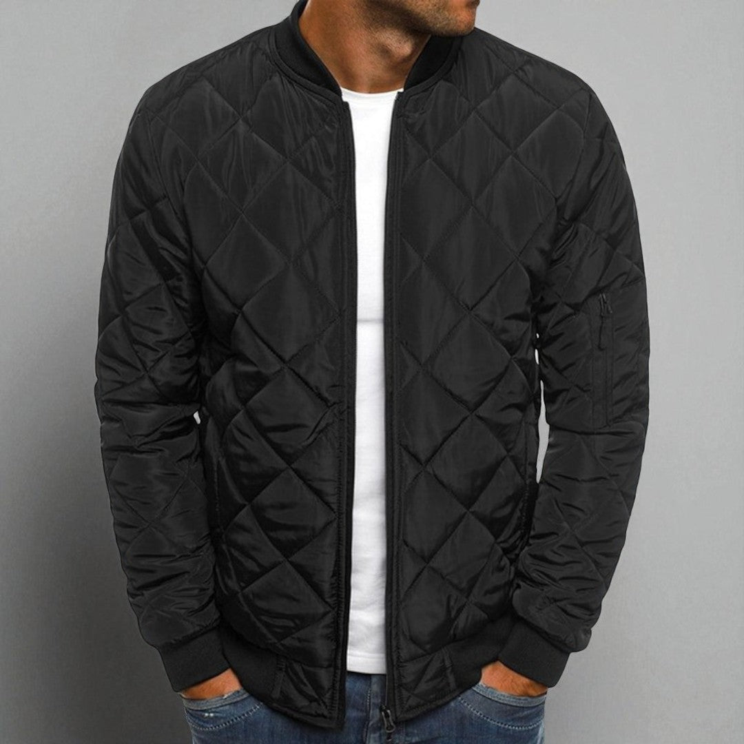 Cardiff™ | Men's Diamond Quilted Bomber Jacket