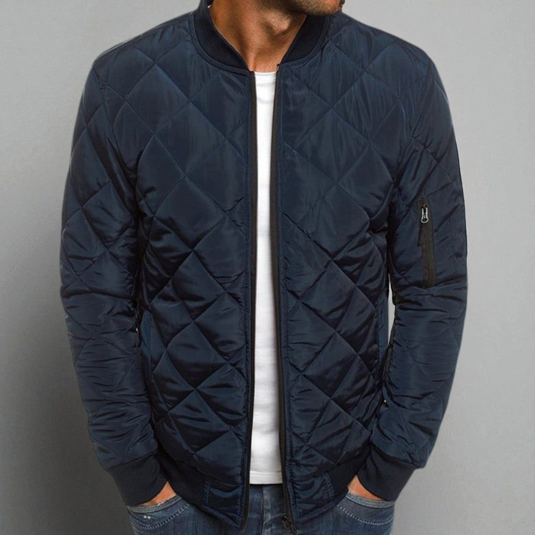 Cardiff™ | Men's Diamond Quilted Bomber Jacket