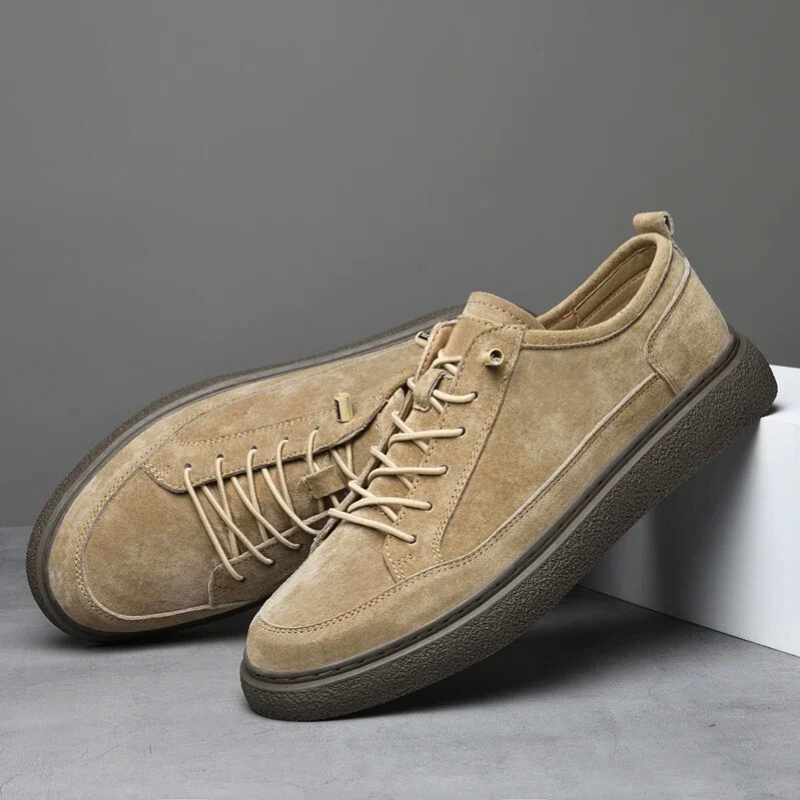 Men's Leather Casual Trainers