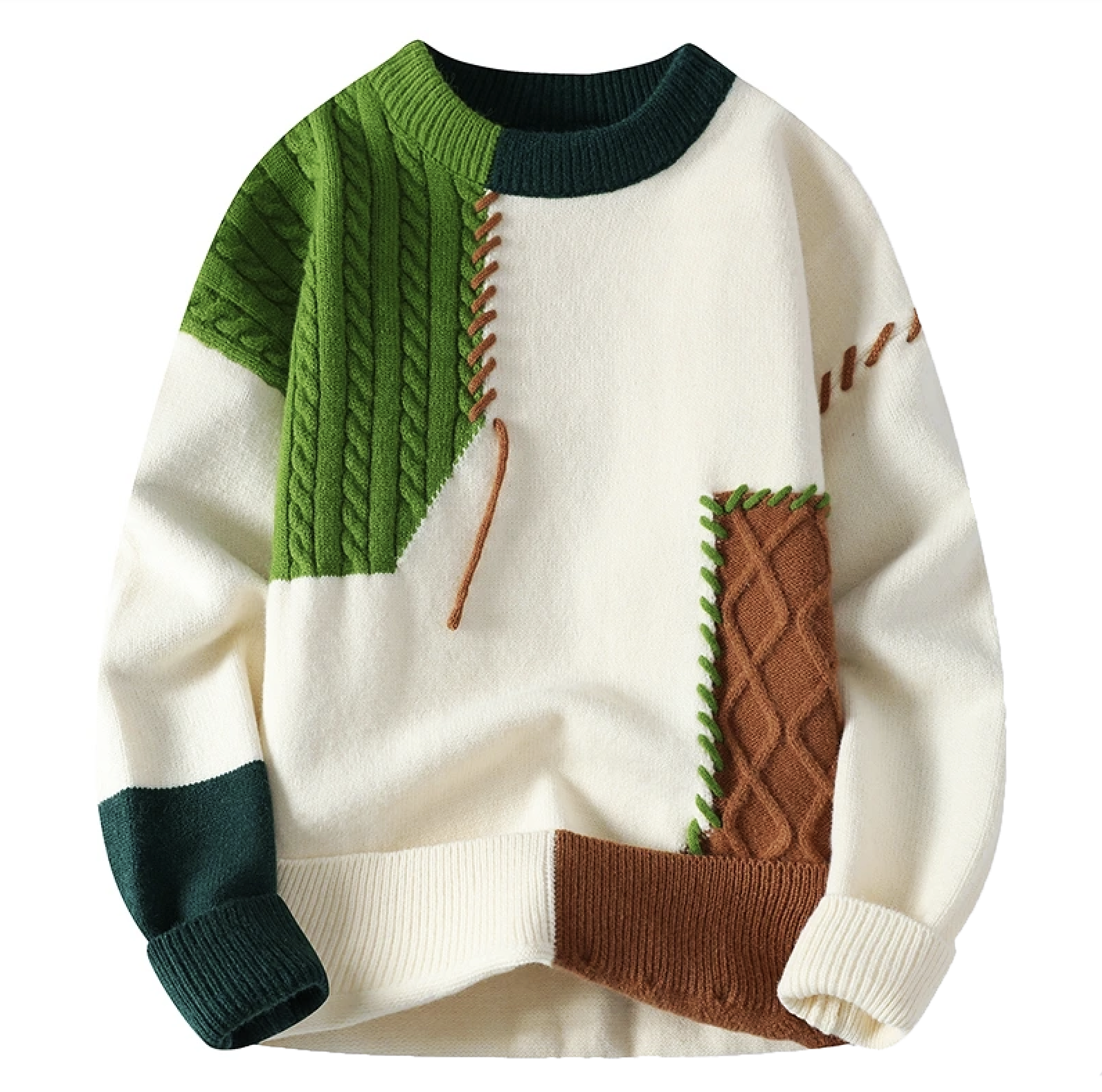 Cardiff™ | Knitted Patchwork Sweater - Loose Fit