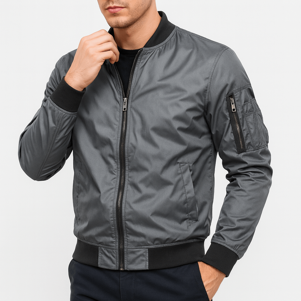 Cardiff™ | Ribbed Collar Bomber Jacket
