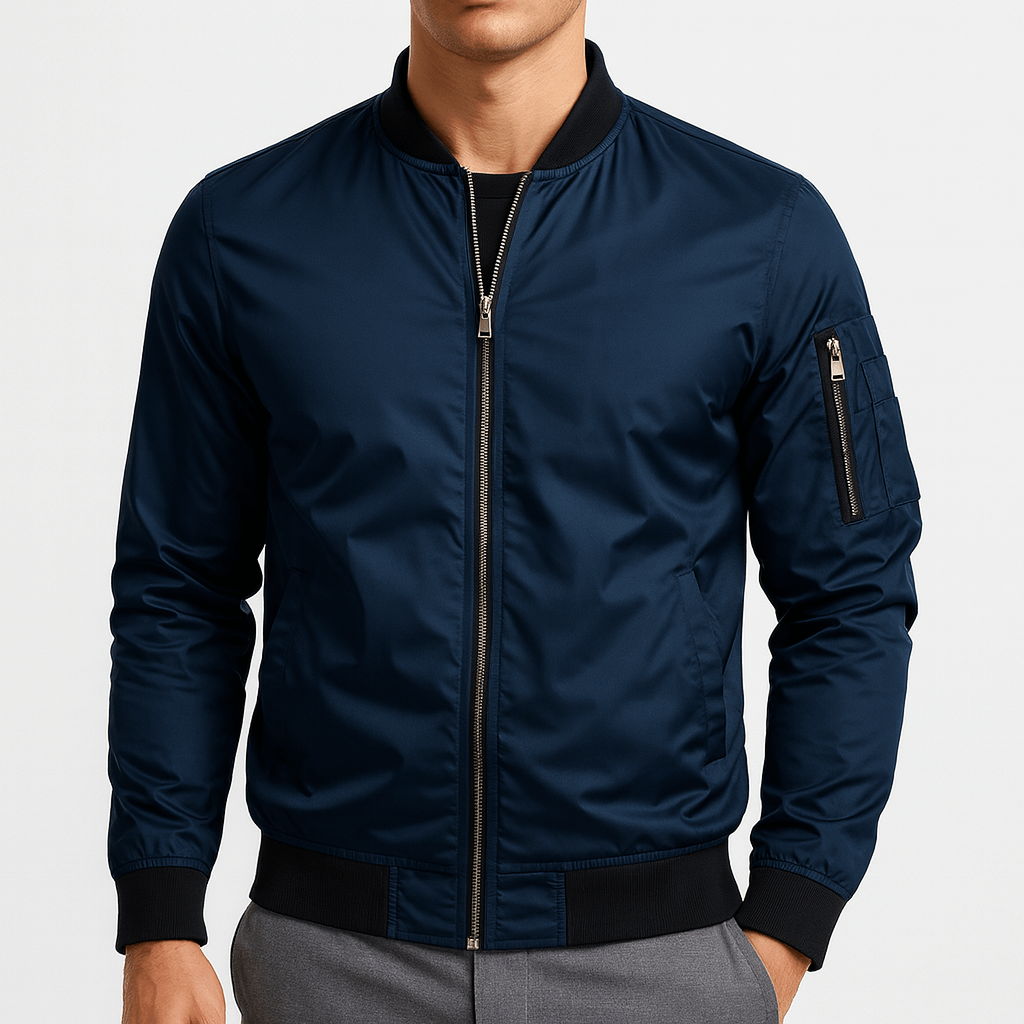 Cardiff™ | Ribbed Collar Bomber Jacket