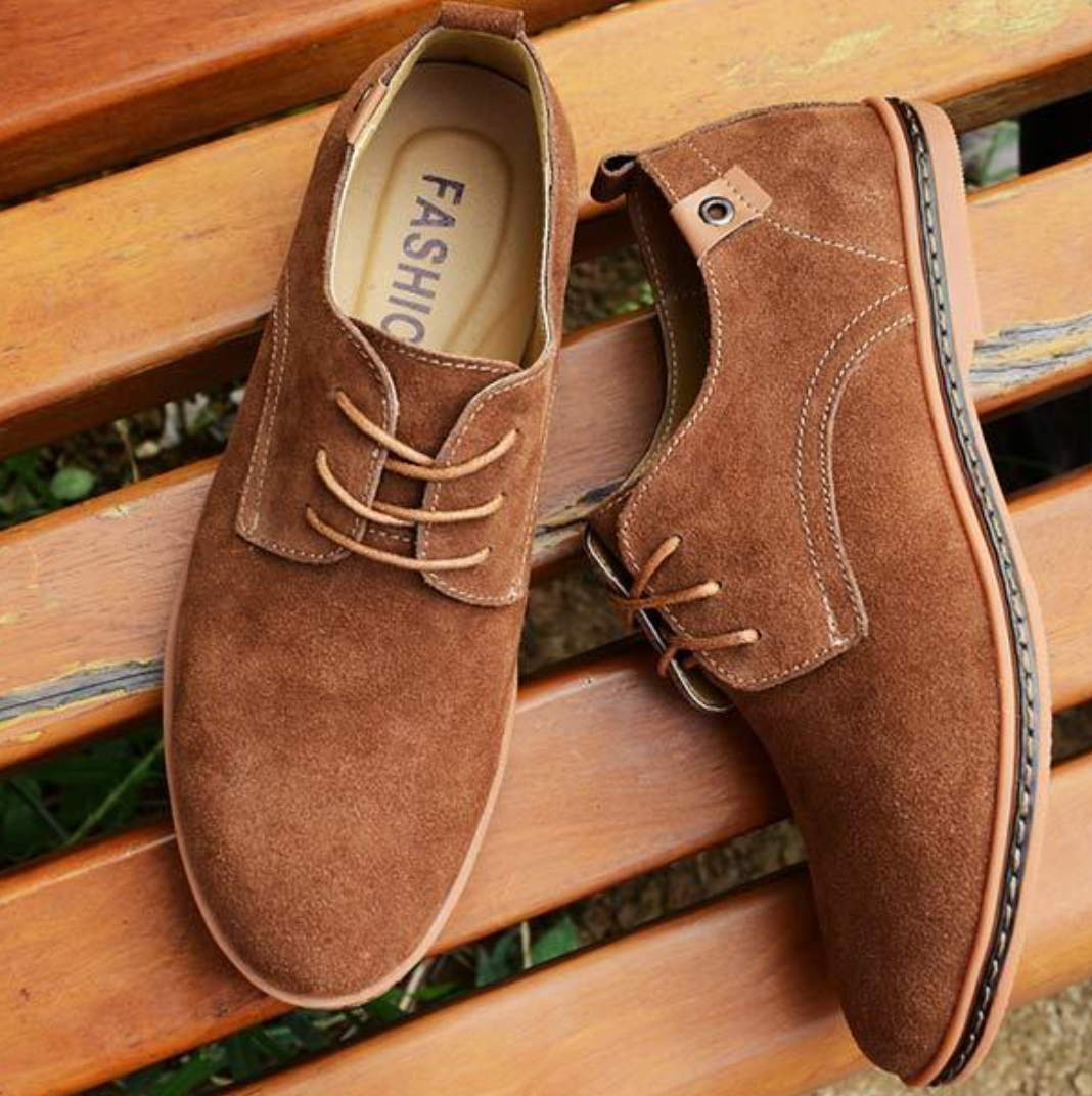 Cardiff™ | Men’s Suede Vegan Leather Derby Shoes