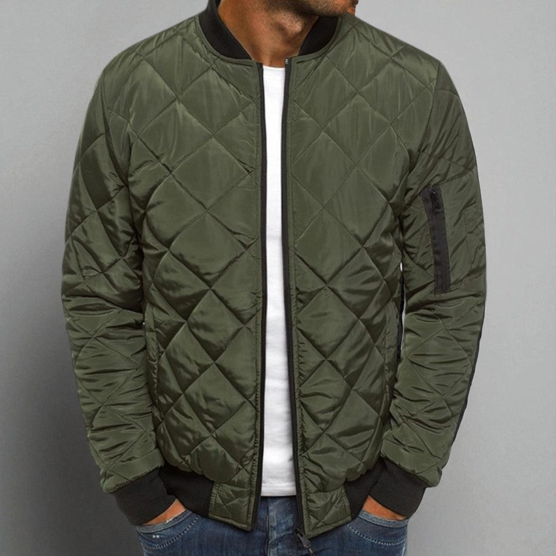 Cardiff™ | Men's Diamond Quilted Bomber Jacket