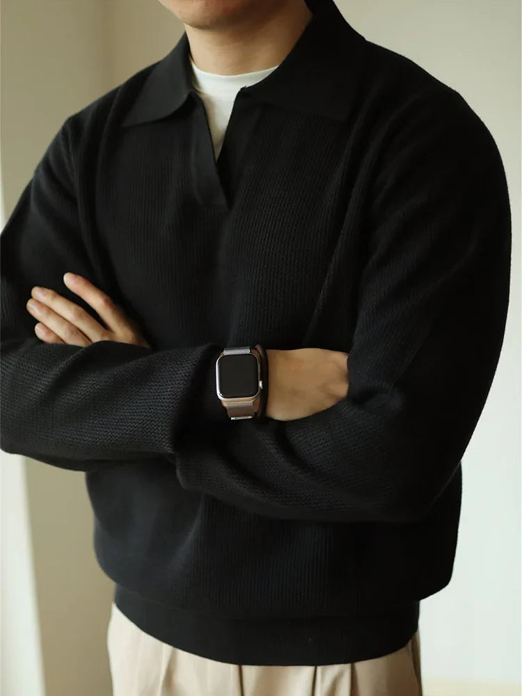 Cardiff™ | Men's Refined Knitted Polo Shirt