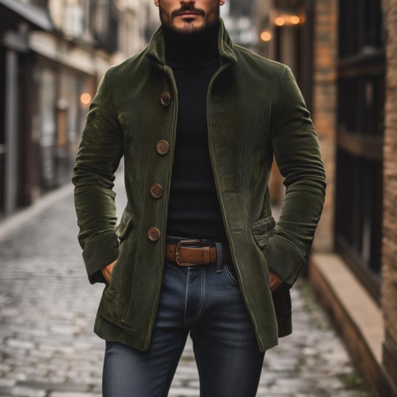 Cardiff™ | Men's Vintage Corduroy Collar Coat